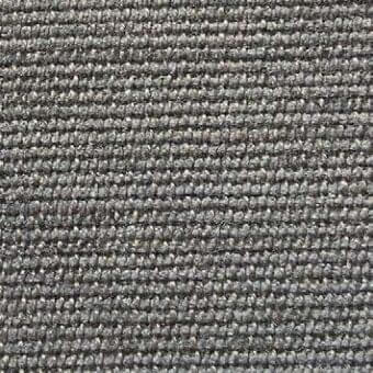 Presotto Nativo fabric L Nat2318, medium-gray horizontal ribbed weave with heathered tonal variations and a dense, linear texture.