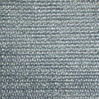 Woven fabric sample, cool gray color, textured nubby surface with horizontal directionality and matte finish; label reads “presotto nativo l nat2327”.