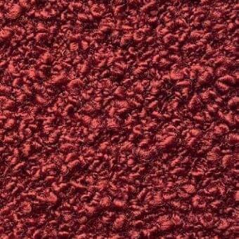 Burgundy Presotto Cloud fabric texture, looped pile weave, dense and plush with subtle height variations, labeled “M Cld2808”.