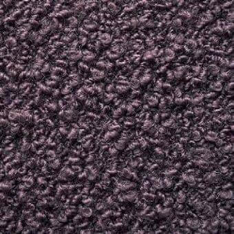 Dark purple looped fabric texture with a dense, nubby pile and matte finish, displaying subtle heathering and a plush, uniform surface.