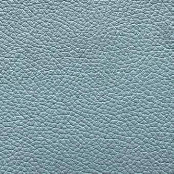 Blue leather texture sample with granular grain, matte finish, and subtle pebble effect against a white backdrop; Presotto avio 454.