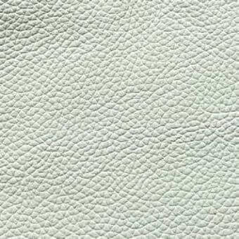 White leather texture with a dense, pebbled grain pattern; off-white, subtly sheened surface identified as “bianco 9a” leather sample.
