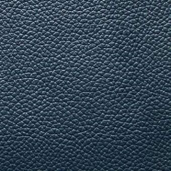 Dark blue Presotto leather texture, pebble-grain with subtle tonal variations, matte finish, durable material for upholstery applications.