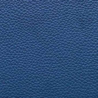 Navy blue leather texture sample with a dense, pebbled grain and matte finish, identified as “blu navy 455.”