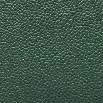 Dark green Presotto leather texture, “verde bosco 1290”, displays a dense, granular pebble-like pattern with matte finish and subtle tonal variations.