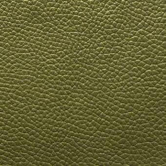 Presotto leather texture, verde oliva 453, muted olive green with repeating small nodules and a consistent matte finish.