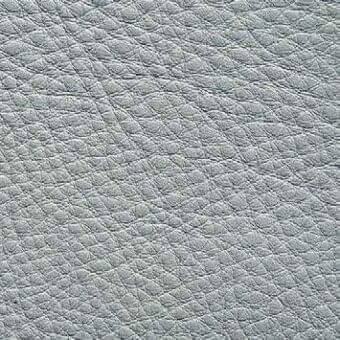 Light gray leather texture, Presotto “xt nhy01057”, displays a dense pebbled grain with matte finish and consistent, tactile surface.