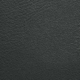 Dark gray leather texture, full-grain pebbled pattern, matte finish, consistent charcoal tone, dense substantial surface, studio lighting.