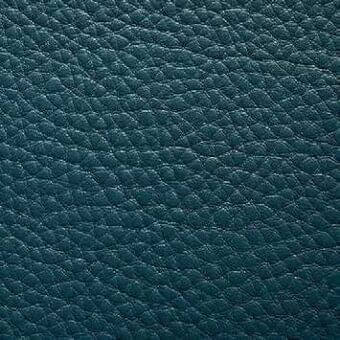 Dark teal Presotto leather texture, “xt nhy87007”, displays a pebble grain pattern with matte finish and tonal variations suggesting durability.