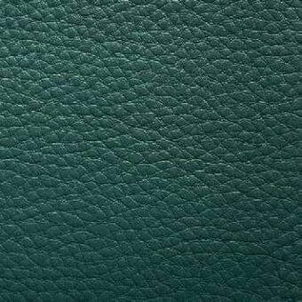 Dark teal leather texture with granular grain, matte finish, and subtle tonal variations; Presotto leather sample xt nhy88035.