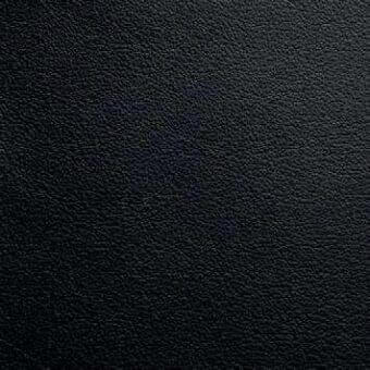 Dark leather texture sample, granular matte finish, full-grain appearance, labeled “presotto > leathers > soft > xt nero 70.”