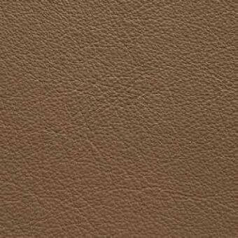 Brown leather texture sample, Presotto xt terra 497, displays a fine grain and matte finish with subtle tonal variations.