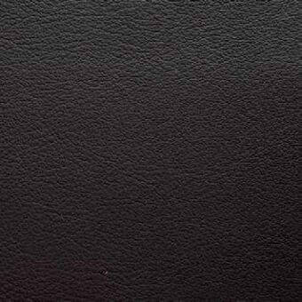 Presotto leather sample, dark brown, granular texture; matte finish, “xt testa di moro 865” collection, even lighting, neutral background.