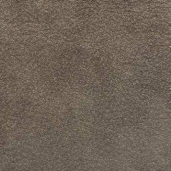 Nubuck leather texture, warm sepia tone, dense velvety nap with granular surface; Presotto “nabuk” sample, matte finish.