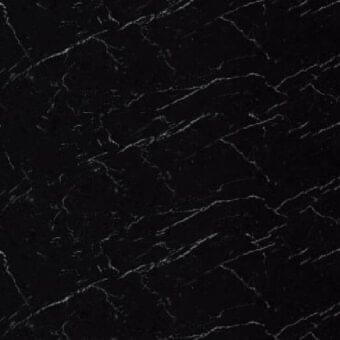 Nero Marquinia Lucido marble texture with black surface, irregular white veining, high-gloss polish, and dynamic branching patterns.