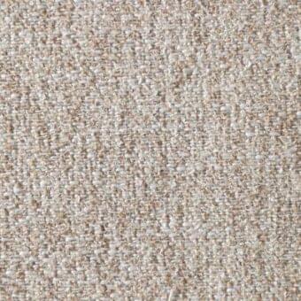 Beige and gray tweed fabric texture with a dense weave, displaying “reflex fabric francoforte yuma” text integrated into the speckled pattern.