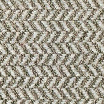 Reflex Ginevra fabric sample, herringbone weave, beige and gray tones, dense texture, matte finish, diagonal pattern, avocado color.