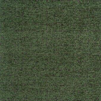 Forest green fabric sample with a nubby, tightly woven texture; “reflex fabric” labeling visible, indicating a Celtic textile line.