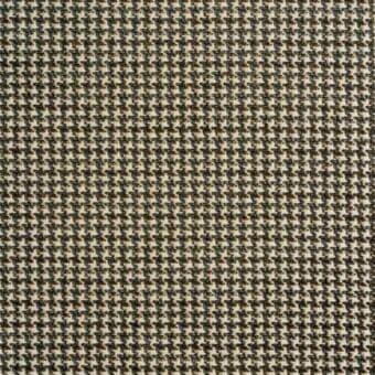 Houndstooth fabric texture, off-white and spice-mustard yellow check, tight weave with consistent interlocking motifs, matte finish.