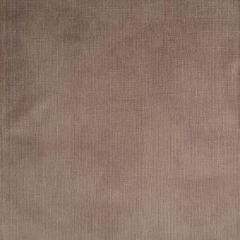 Corduroy fabric texture in taupe features vertical ribs, a matte finish, and a tight weave; label reads "reflex > fabric > venezia > 34 cape".