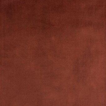 Terracotta fabric texture with vertical ribbing, matte sheen, and distressed finish; “reflex > fabric > venezia > 49 tuscany” text visible.