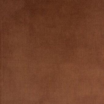 Reddish-brown Venezia 59 Redwood fabric texture with fine vertical corduroy ribs, matte finish, and subtle tonal variations on a uniform background.