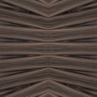 Radial wood grain texture with brown tones and chevron pattern, featuring embedded text “reflex > glass > legnoreflex > 0019 ebano chiaro radiale sqr”.