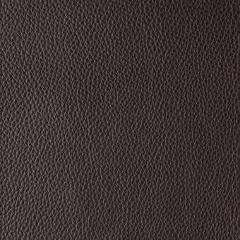 Dark brown leather texture sample, “Reflex Colorata 127 Cioccolato,” displays a dense, granular, pebbled grain and matte finish.