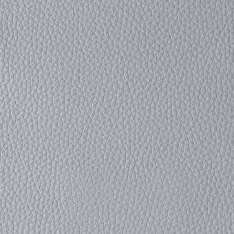 Silver grey full-grain leather texture with dense, mottled grain and subtle tonal variations, suggesting durability and a smooth, uniform surface.