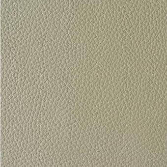 Beige leather texture sample, “112 nocciola,” displays a dense, pebbled grain with subtle pores and a consistent matte finish.