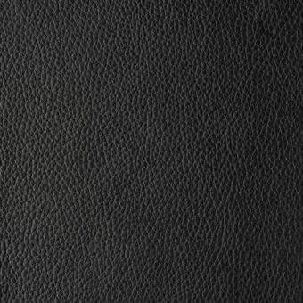 Black leather texture with a dense, pebbled grain and matte finish; “reflex > leather > leather (c) > 148 nero” label visible.