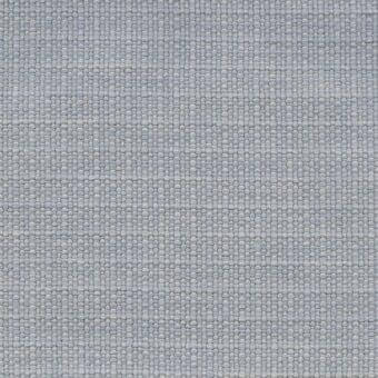 Dusty blue fabric sample, dense woven texture, consistent matte color, regular compact weave, granular appearance, durable utilitarian textile.