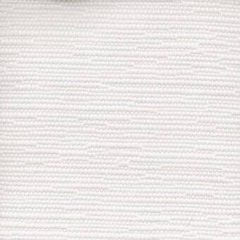 White woven fabric sample displaying a horizontal ribbed texture, with a dense, regular pattern and subtle tonal variations resembling linen.