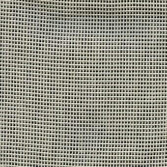 Beige tricot fabric with a grid weave, featuring dark gray square accents and a matte, slightly rough texture; labeled "roberti rattan tricot nero."