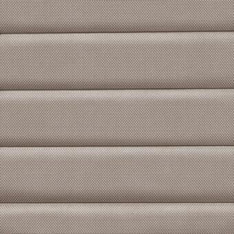 Taupe woven fabric texture with horizontal stripes and a matte finish, displaying a consistent grid pattern for a casual aesthetic.