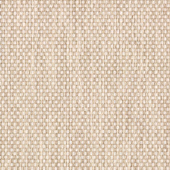 Polypropylene fabric sample, warm off-white, dense grid weave with textured dot pattern and matte finish.
