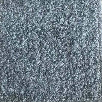 Rugiano RC 98 indoor rug, muted gray looped pile texture, dense three-dimensional surface with subtle tonal variations, studio lighting.
