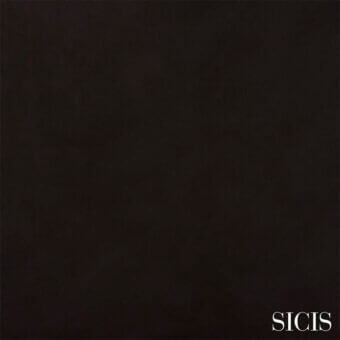Sicis Aidos Antracite fabric sample, dark gray matte textile, close-up of tightly woven material with logo detail.