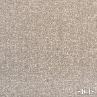 Sicis Ares cream fabric texture sample displaying a dense, mottled weave and warm beige heathered tones with a matte finish.