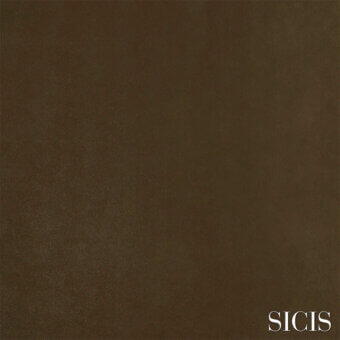 Pearl nabuk fabric texture, dark brown with mottled pattern, matte finish, SICIS watermark, soft velvety appearance.