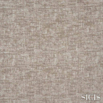 Sicis Liber Sable fabric texture, taupe and gray woven textile, dense granular pattern with matte finish and brand lettering.