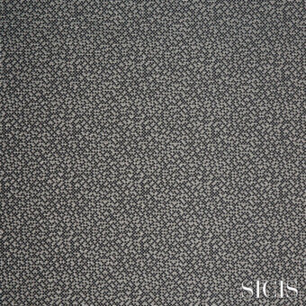 Sicis Nexus silver fabric swatch displaying a dense, repeating cross pattern in grayscale shades with a matte texture.