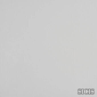Delaware White leather swatch displaying a fine grain texture, cool gray undertones, and consistent color; SICIS logo present.