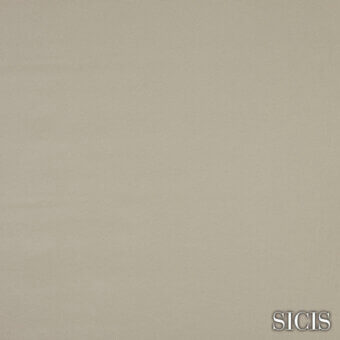 Sicis leather sample, Louisiana grey, finely granular texture with matte finish and subtle color variations, branded logo detail.