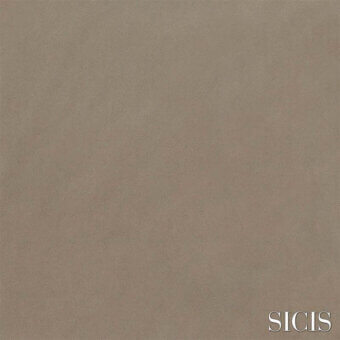 Sicis leather sample, hamptons grey, matte finish with subtle granular texture and white background, branded with sans-serif text.