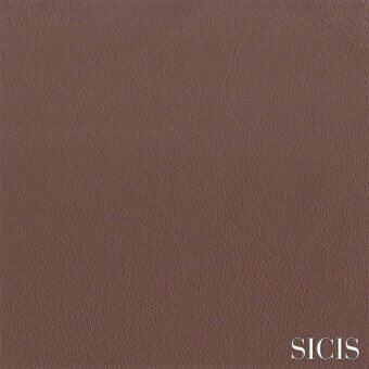 Brown full-grain leather texture with fine grain, SICIS branding, and “oregon ash” text on a white background.