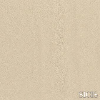 Cream leather texture sample, Sicis Oregon, pebbled grain, matte finish, warm beige tones, subtle vertical creases, full-grain quality.