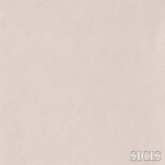 Sicis Oregon Pearl leather texture sample, light beige, granular matte finish with brand name visible in dark gray.