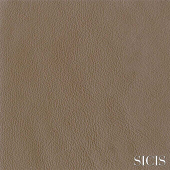 Powder-toned leather texture with a natural grain pattern, matte finish, and subtle pebbled surface; “SICIS” logo present in the lower right.