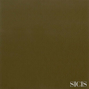 Leather texture sample in oregon thyme, displaying a fine grain and matte finish with subtle tonal variations on a neutral background.